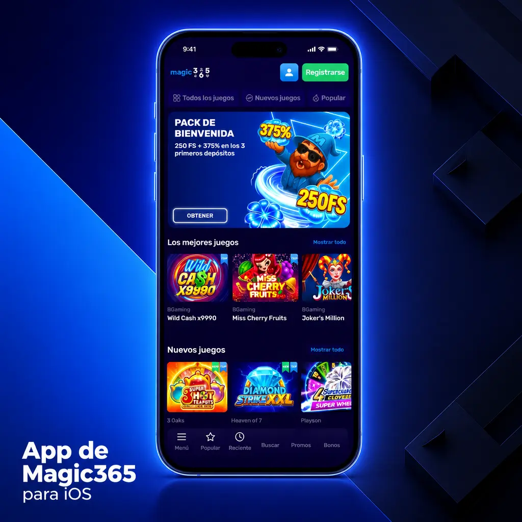 Ícono de la app Magic365 para iOS, instalable como acceso directo en iPhone o iPad con iOS 13 o superior.