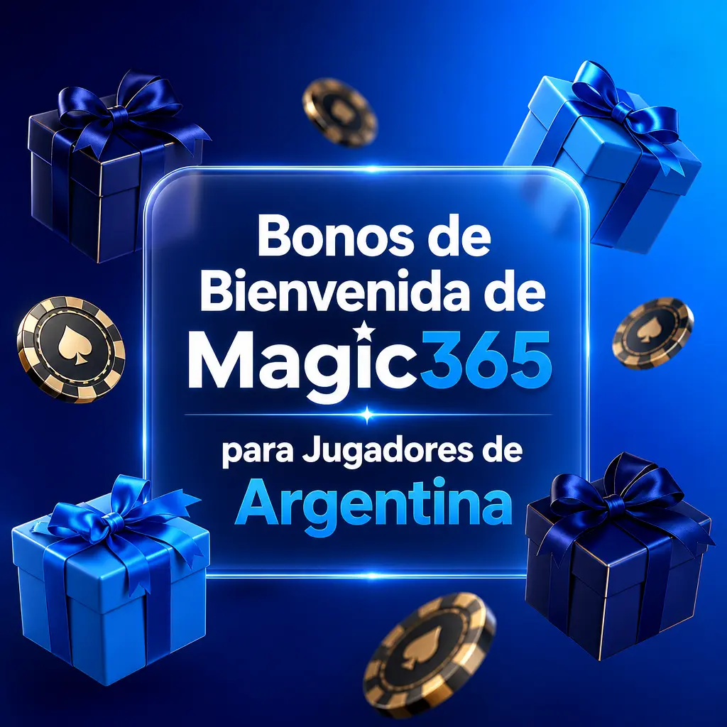 Bonos de bienvenida de Magic365: 200% hasta 16.000 ARS en deportes y 150% + 50 giros gratis en casino para Argentina