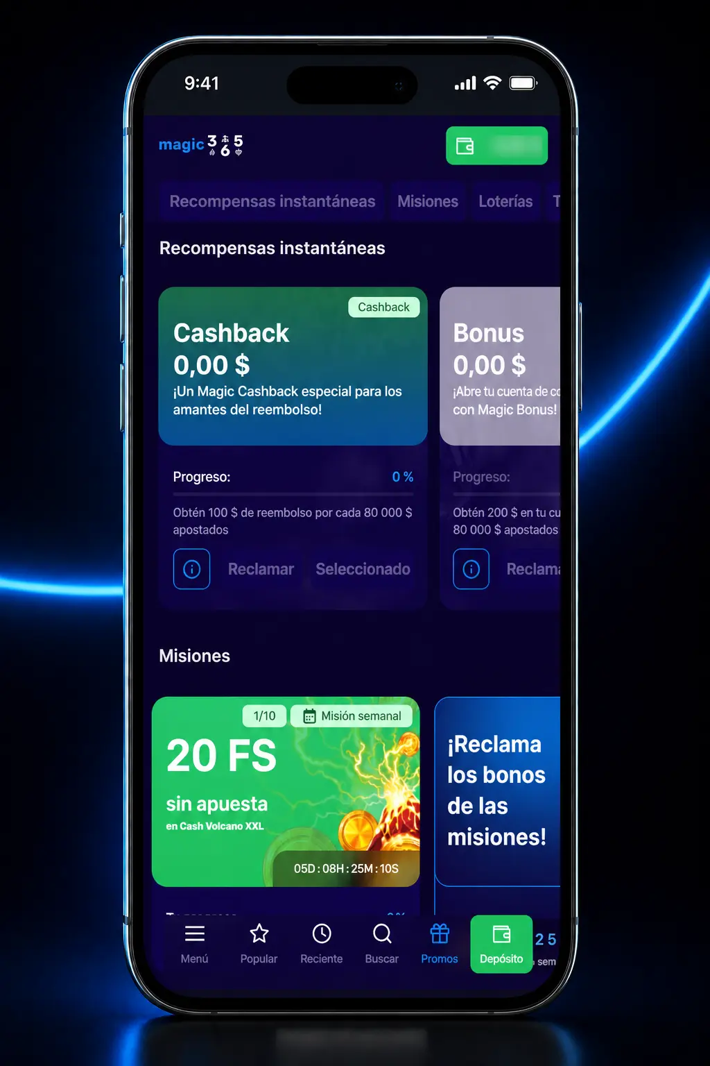 Guía paso a paso para activar y usar bonos en Magic365 Argentina desde una app móvil