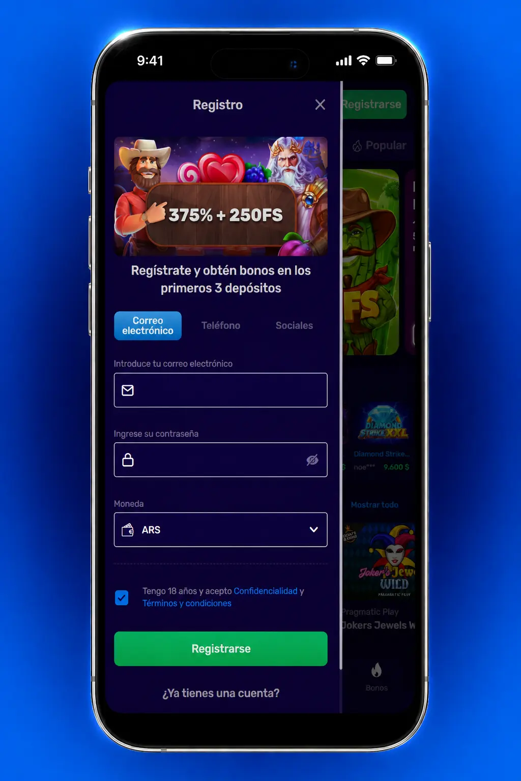 Pasos para registrarse en Magic365 Argentina: elegí método, completá datos, creá clave y verificá tu cuenta.